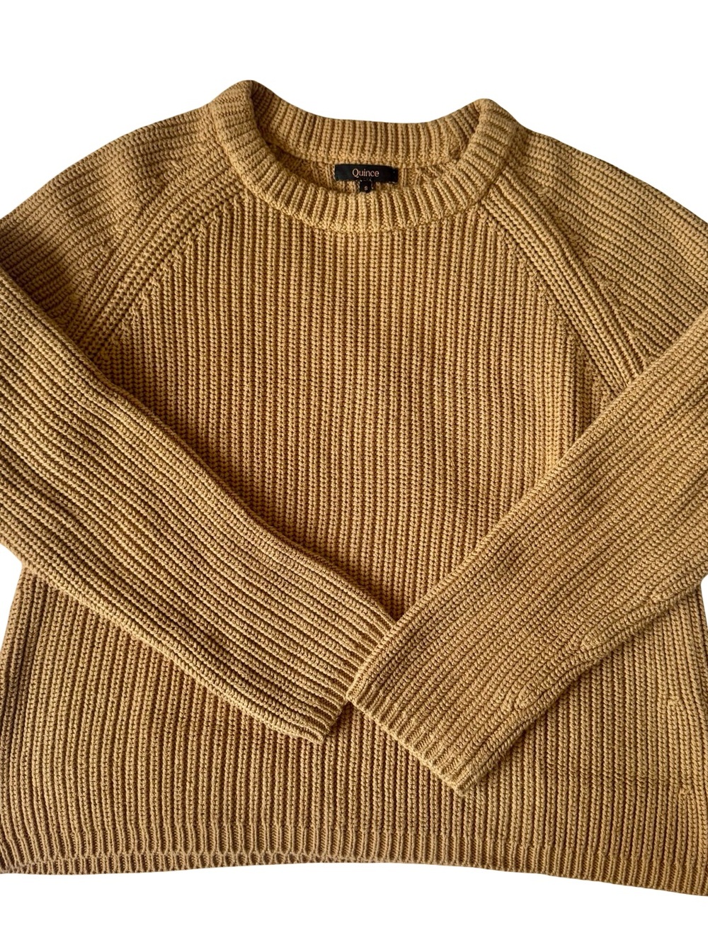 Quince Women’s Organic Cotton Rib-Knit Fisherman Crewneck Sweater